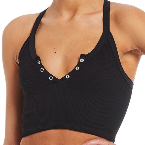 NWT Free People Movement Free Throw Henley Black - Picture 3 of 5